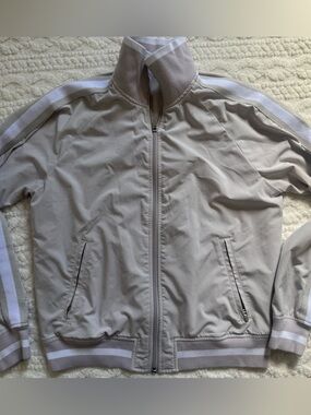Athleta Sprint Track Jacket full zip light Grey size XS